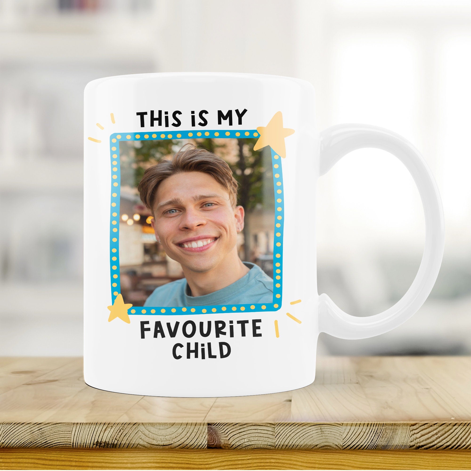 Personalised Photo Mug, Funny Favourite Child Mug, Funny Fathers Day Gift, Funny Cup for Dad, Funny Birthday Gift Dad, Father's
