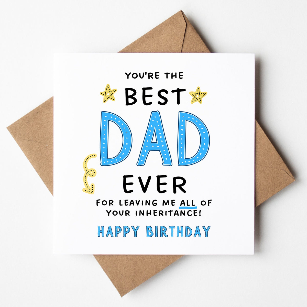 Best Dad Card Funny Dad Birthday Card Birthday Card From Daughter F Gobbyts 