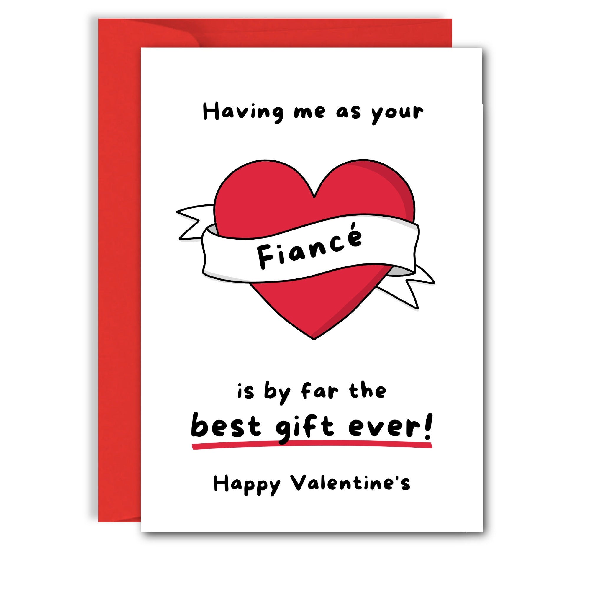 Funny Fiancée Valentines Card, Funny Valentines Day, wife to be, fiancée, fiancé, from husband, for wife, for hubby