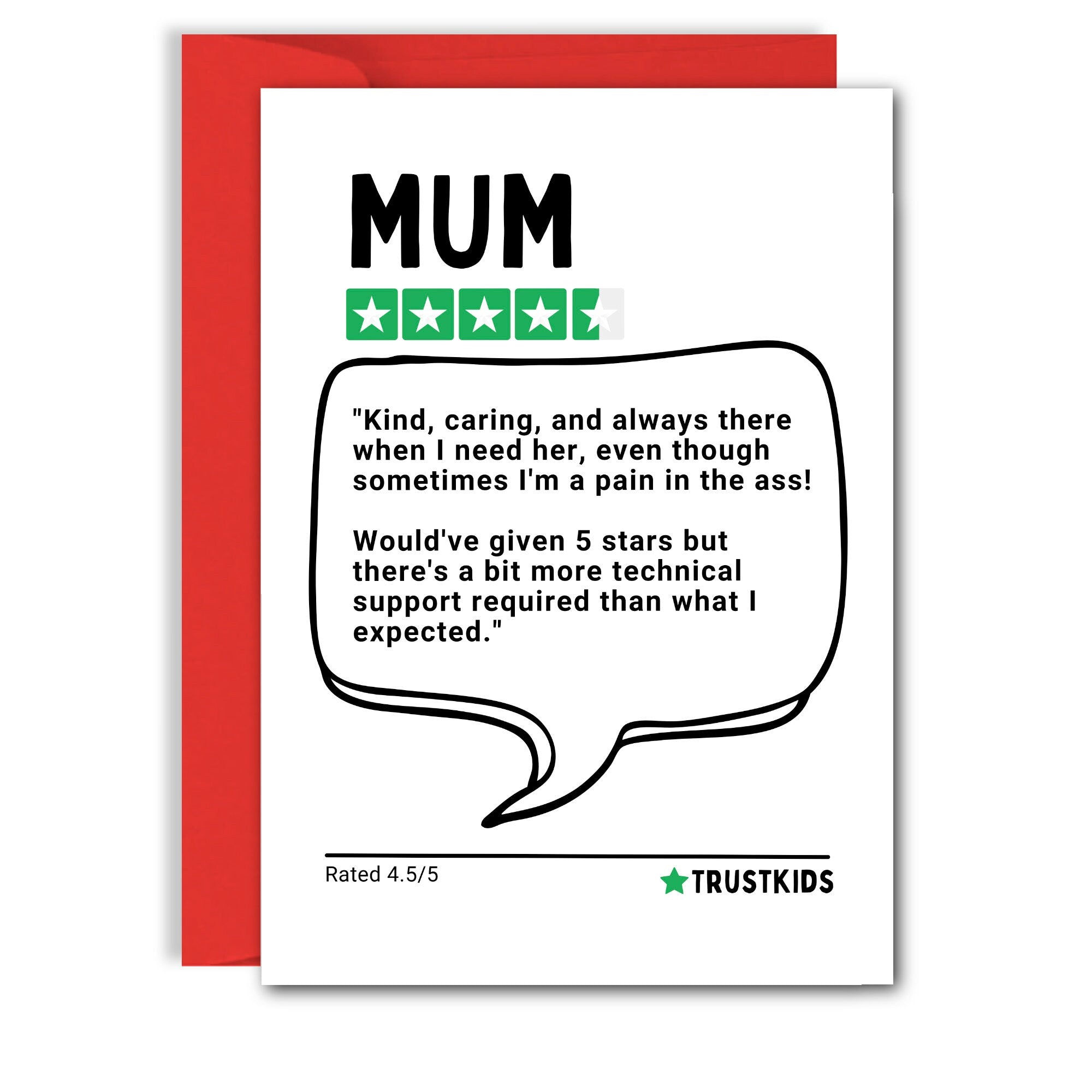 Funny Birthday Card for Mum, Product Star Rating Review, Funny Mum Birthday Card, Mum Birthday Card