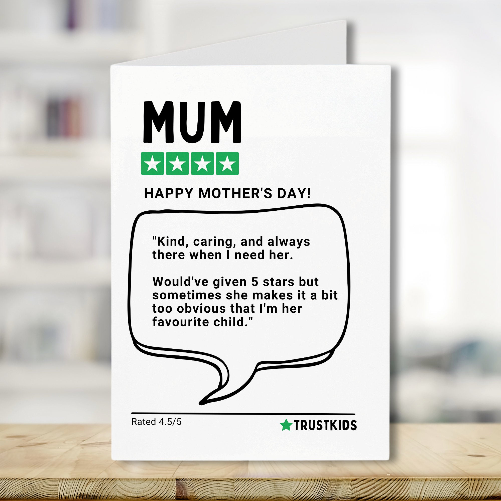Funny Mothers Day Card, Mother's Day Card, Review Card, MothersDay UK