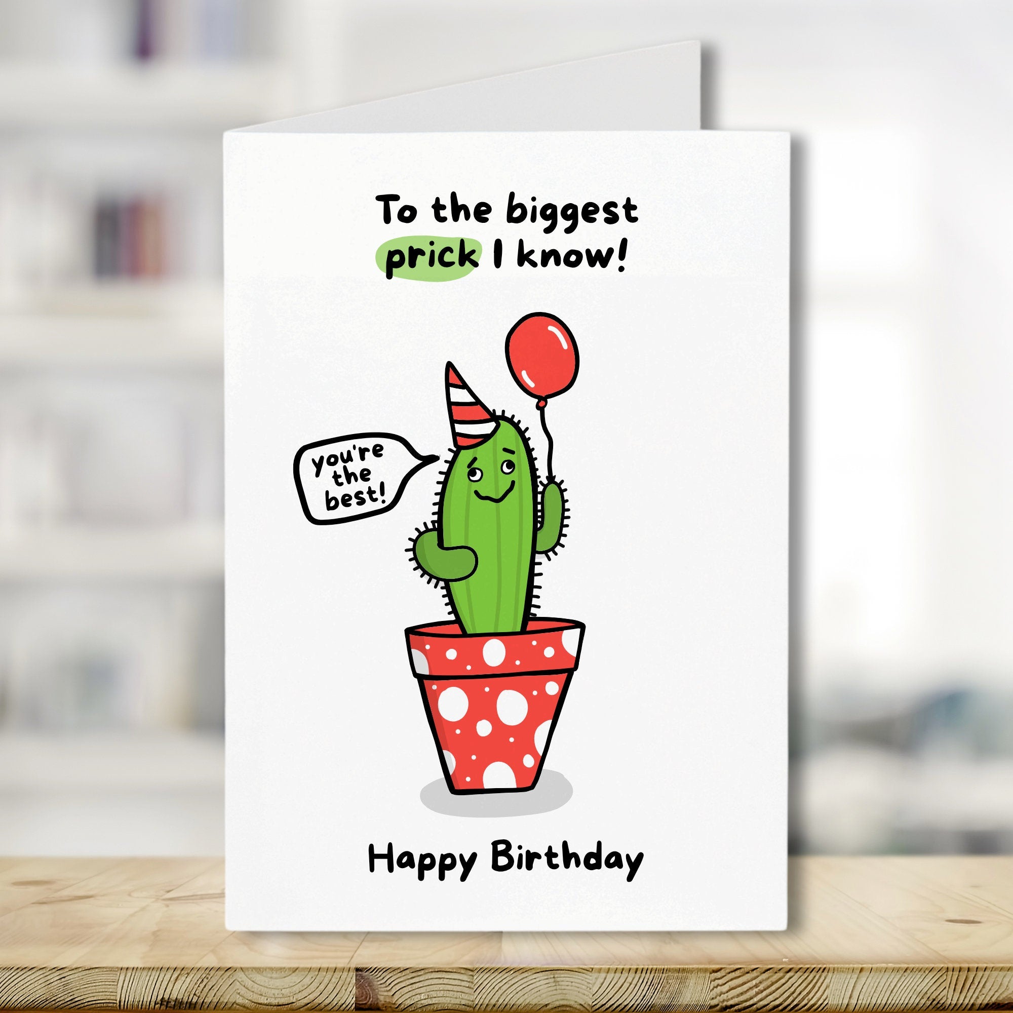 Birthday Card For Brother - To The Biggest Prick I Know