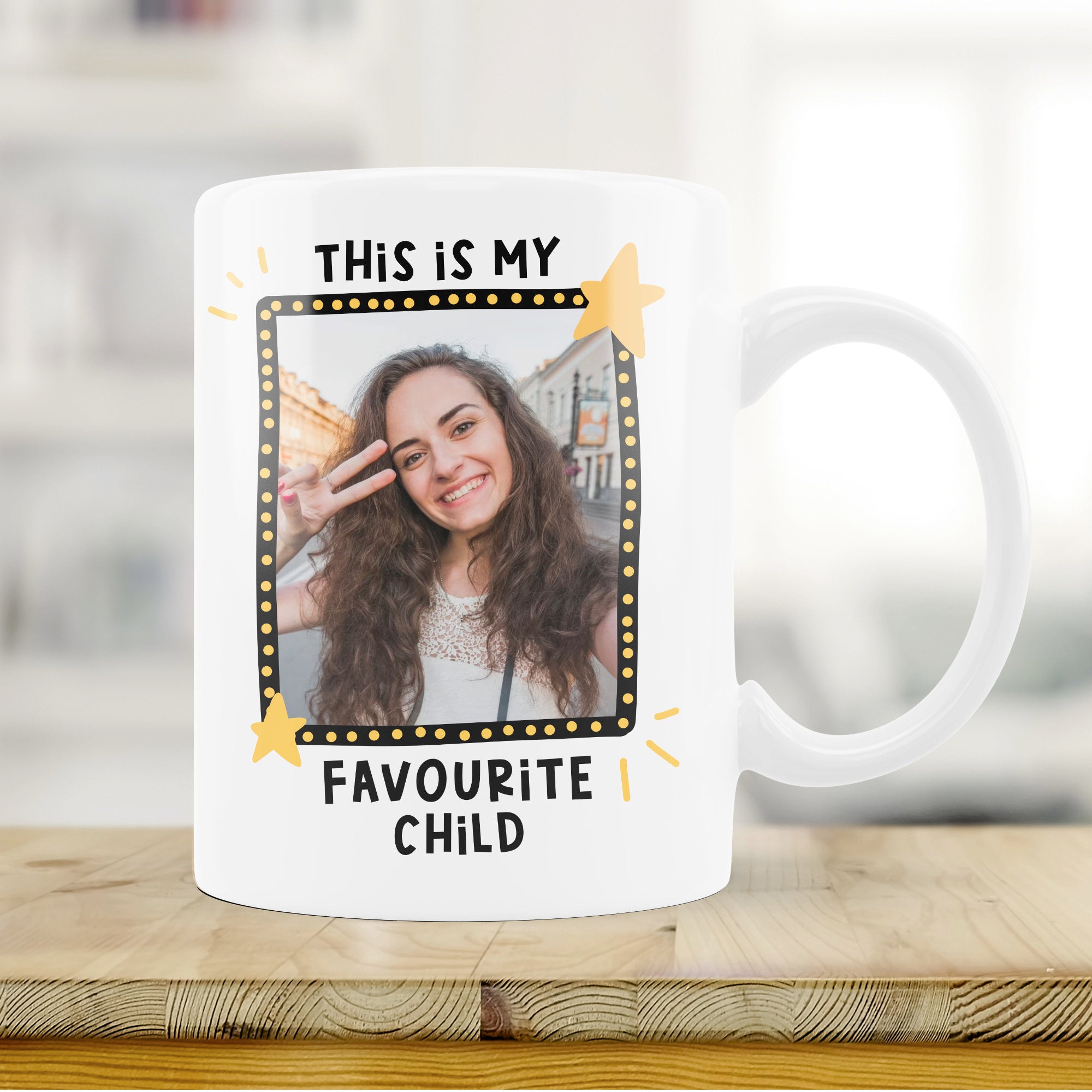 Fathers Day Gift, Personalised Photo Funny Favourite Child Mug, Funny Fathers Day Gift, Funny Cup for Dad, Funny Birthday Gift Dad, Father's