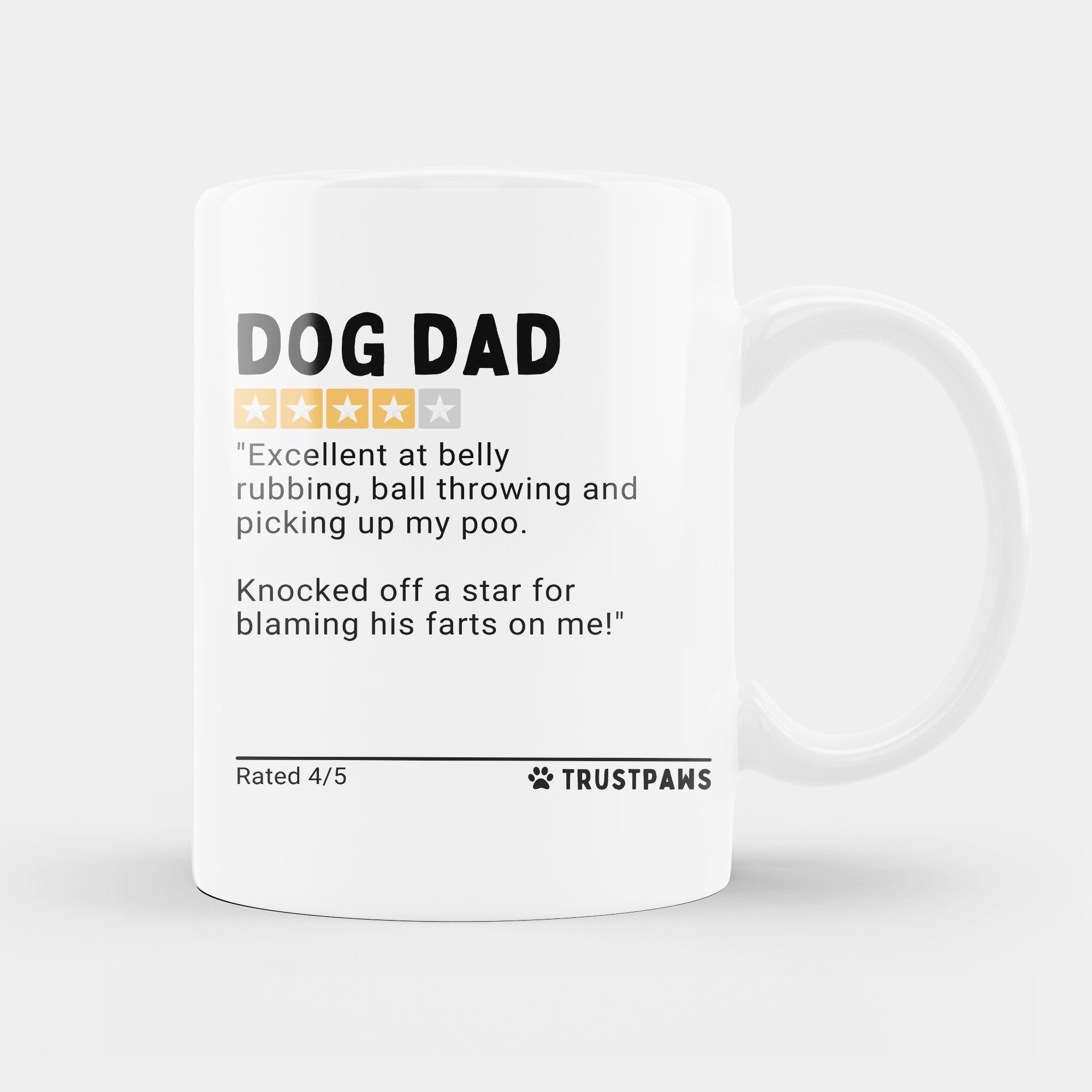 Dog Dad Fathers Day Gift - Best Dog Dad Review Mug