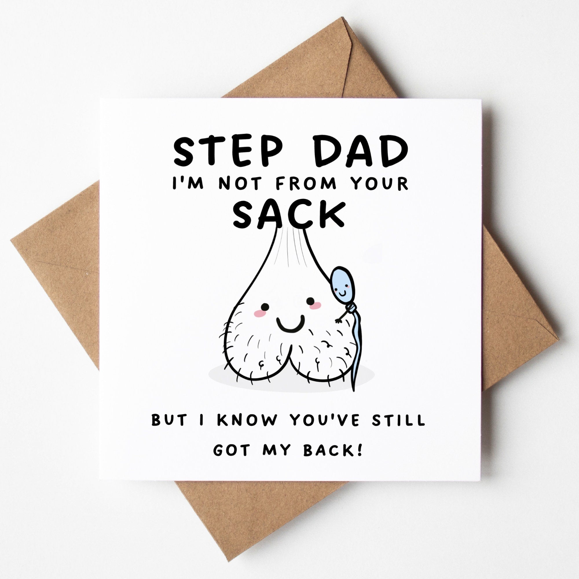 Not From Your Sack, Step Dad Fathers Day Card,  Gifts For Step Dads, Funny Fathers Day Card, Cute Fathers Day Cards, Funny Step Dad Cards