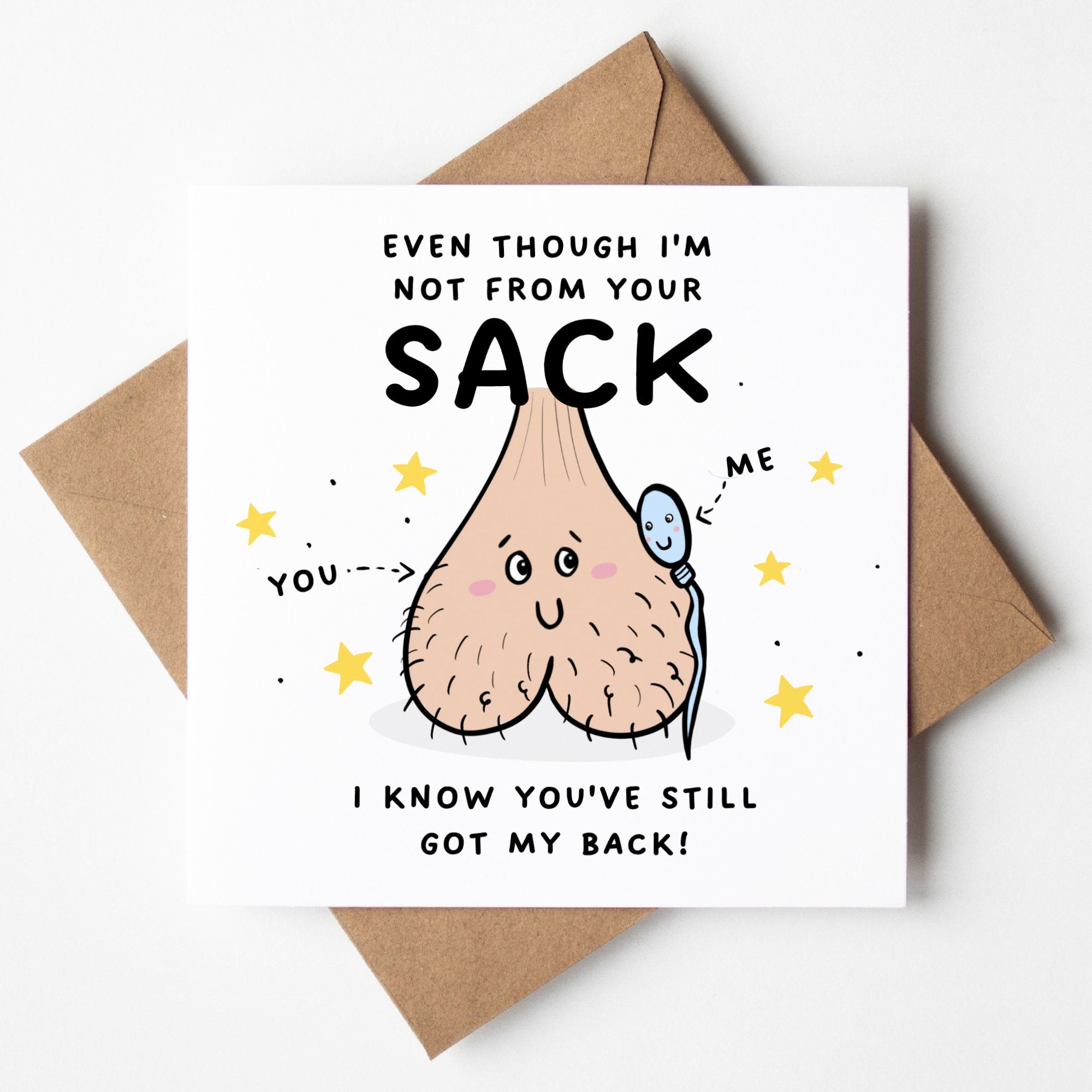 Not From Your Sack, Step Dad Fathers Day Card,  Gifts For Step Dads, Funny Fathers Day Card, Cute Fathers Day Cards, Fathers Day, Step Dad
