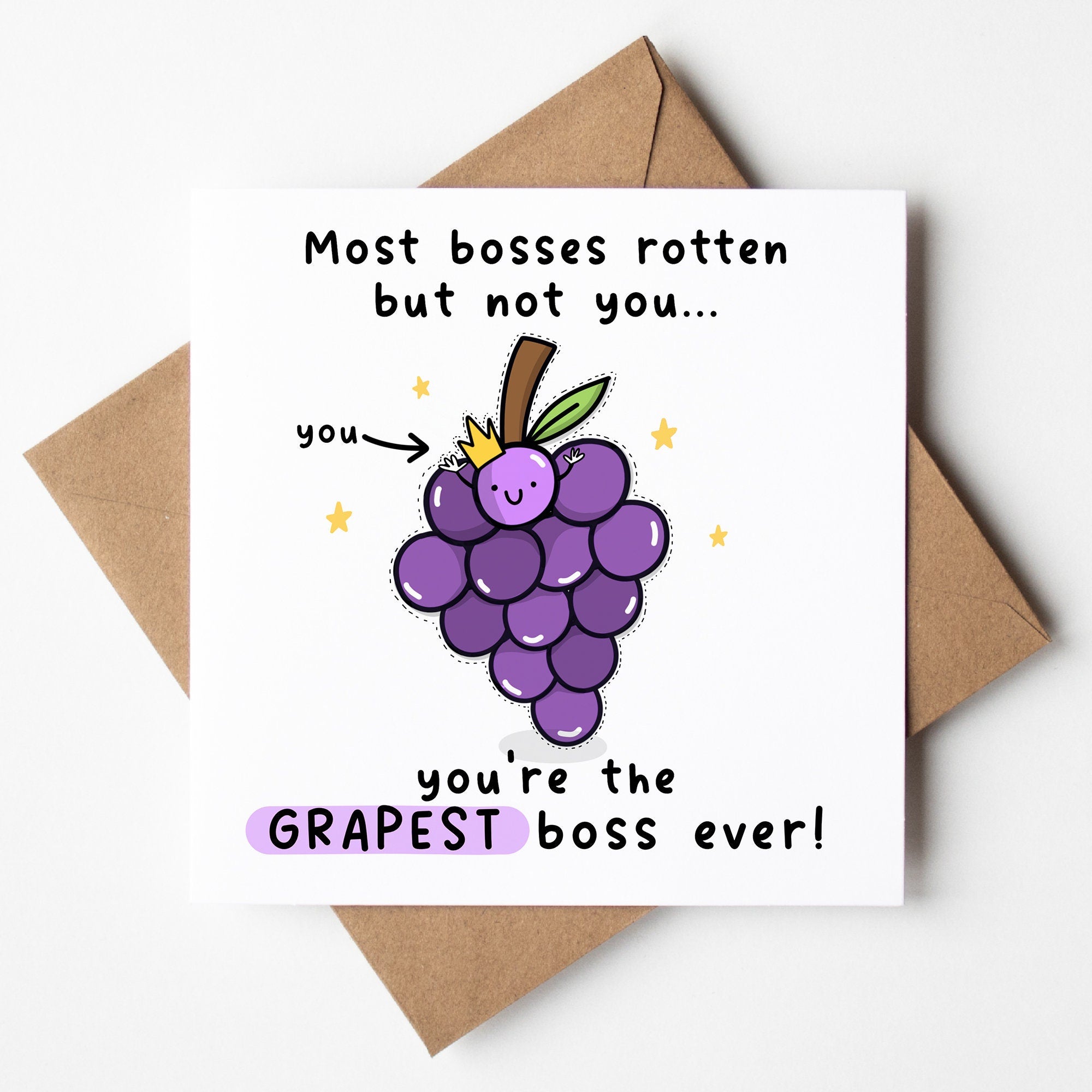 Boss Thank You Card - Grapest Boss Ever
