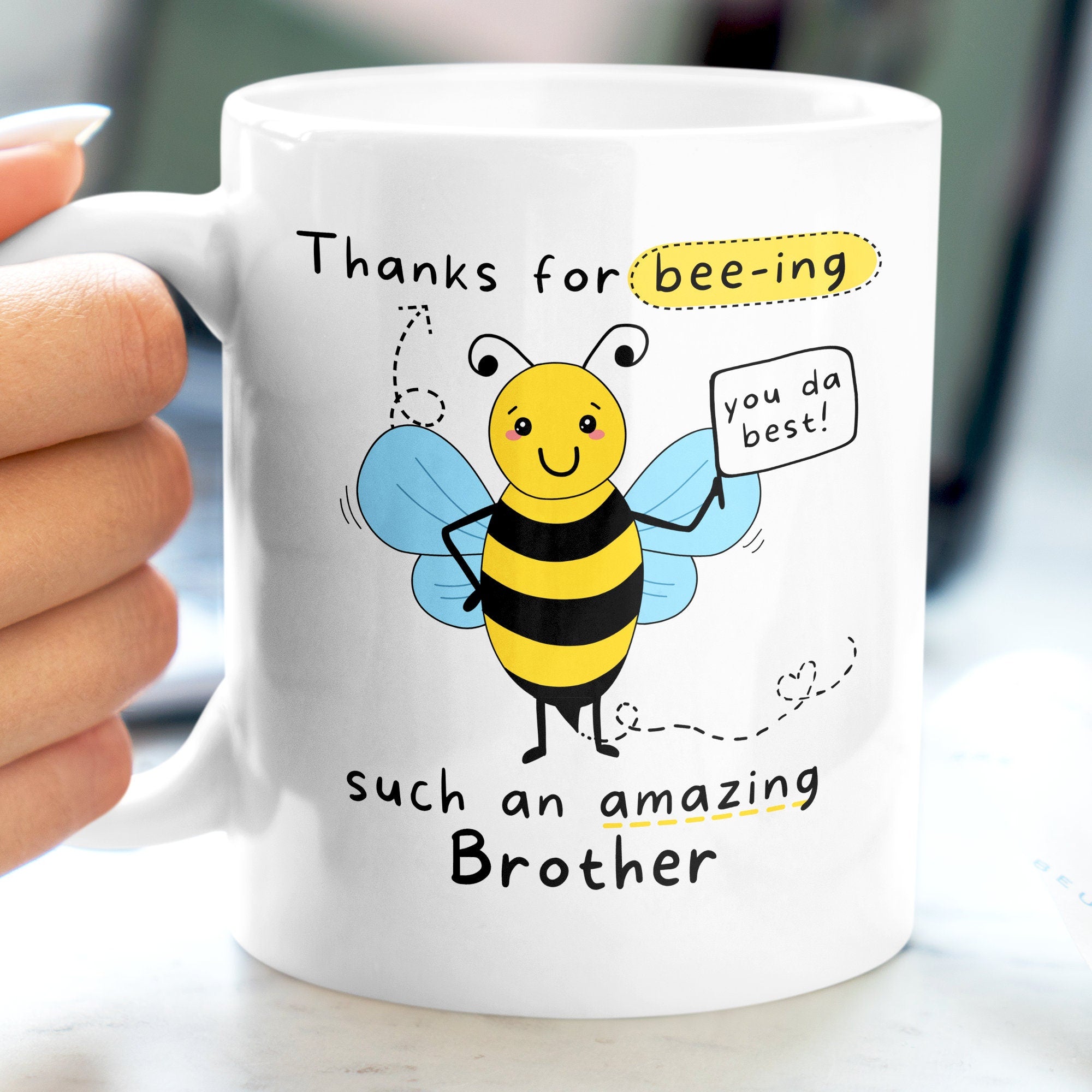 Thanks for Beeing Such An Amazing Brother, brother mug, brother gift, for my brother