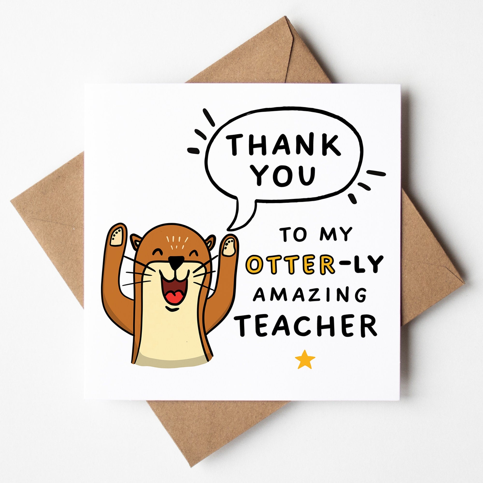 For Teachers, Thank You Card, Otterly Amazing Teacher, Teacher Card, End of Term Gift For Teachers, Thank You Teacher, Best Teacher