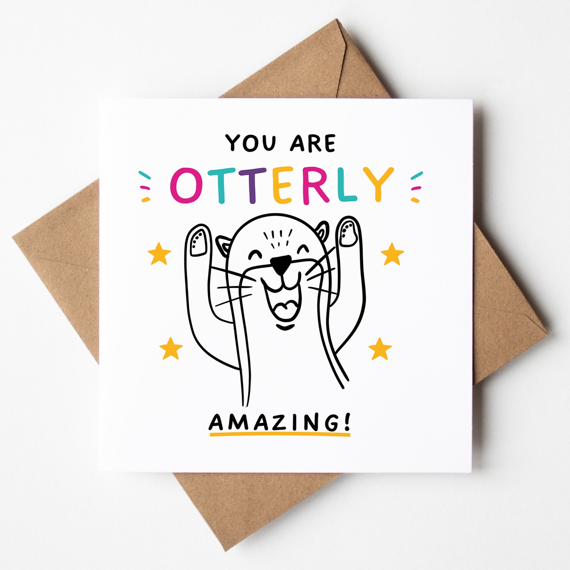 Congratulations Card, Otter-ly amazing, You Are Amazing, Thank You Gift, Positivity, You Got This, So Proud Of You, Congratulations Card