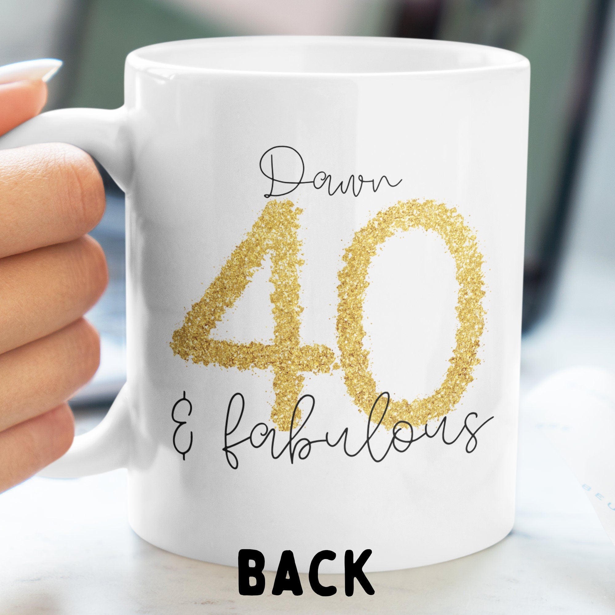 Personalised 40 and fabulous Gift, Photo Mug, funny 40th present, 40th birthday mug, Photo Gift, 40th Birthday Present, Funny Joke 40th Cup