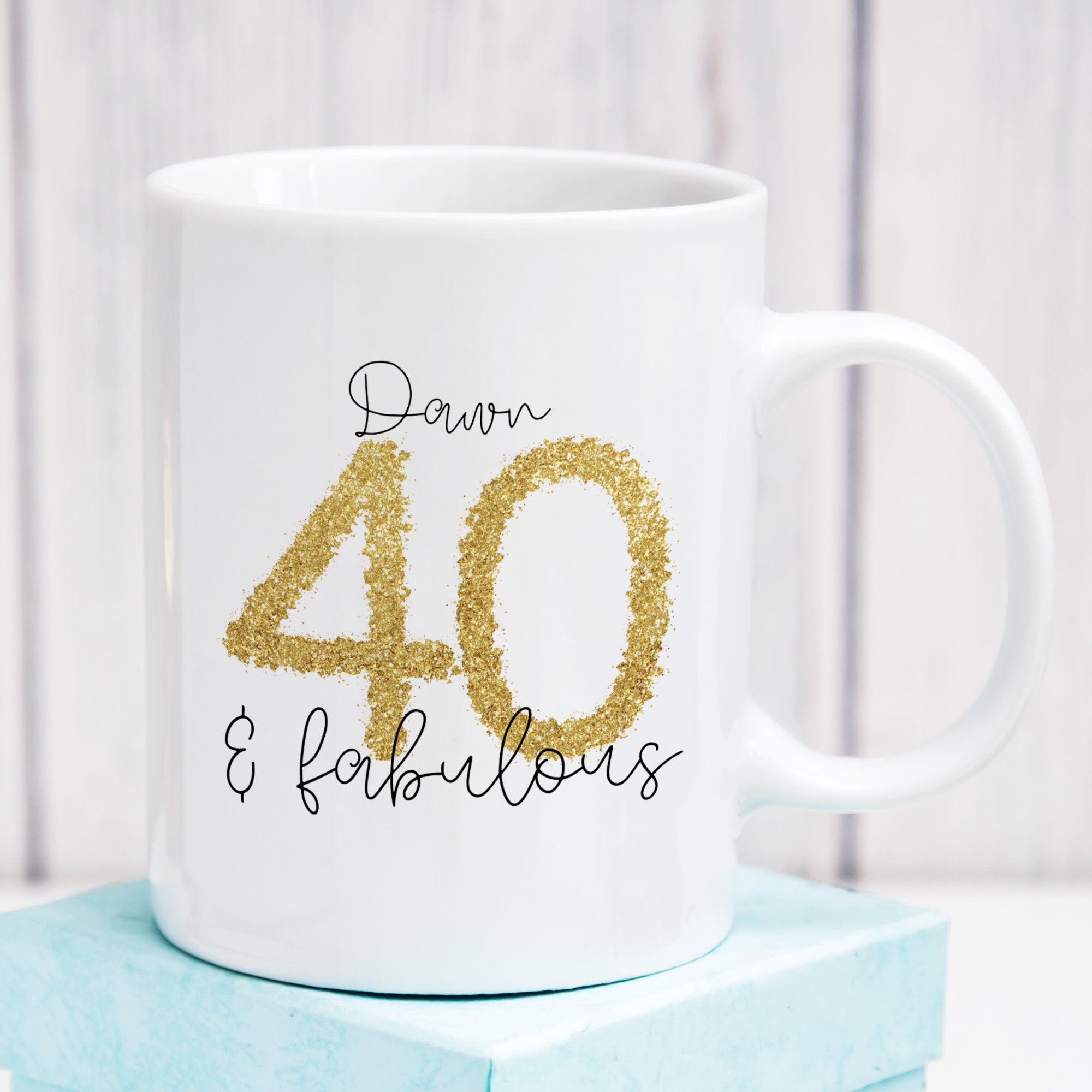 Personalised 40 and fabulous Gift, Photo Mug, funny 40th present, 40th birthday mug, Photo Gift, 40th Birthday Present, Funny Joke 40th Cup