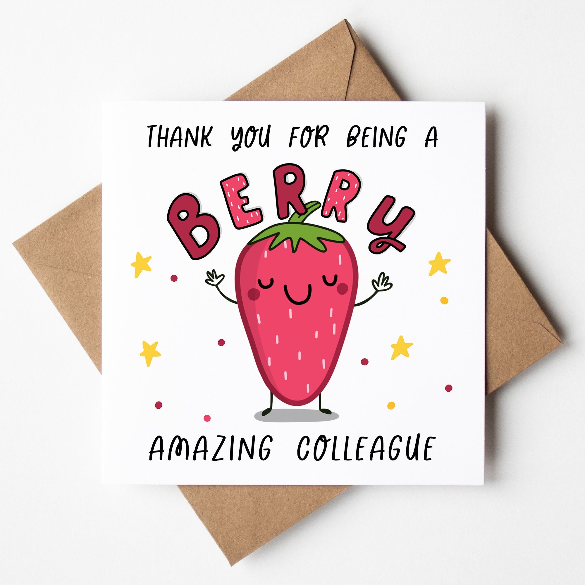 Coworker Thank You Card, Work Bestie, Colleague Card, Appreciation, Gift To Say Thanks, Friendship Gift, Cute,  Good Luck
