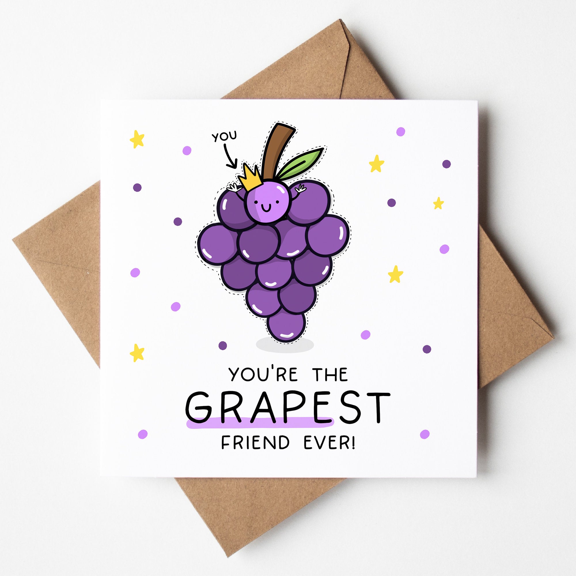 Funny Friendship Cards - Grapest Friend Ever