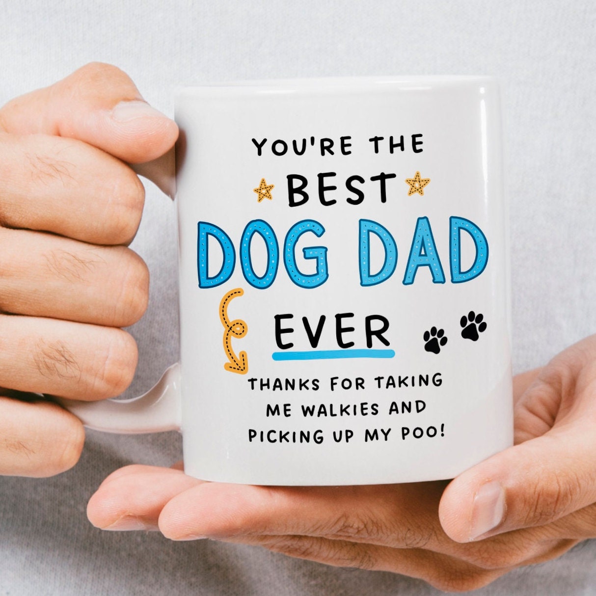 Dog Dad Fathers Day Gift - Best Dog Dad Ever Mug