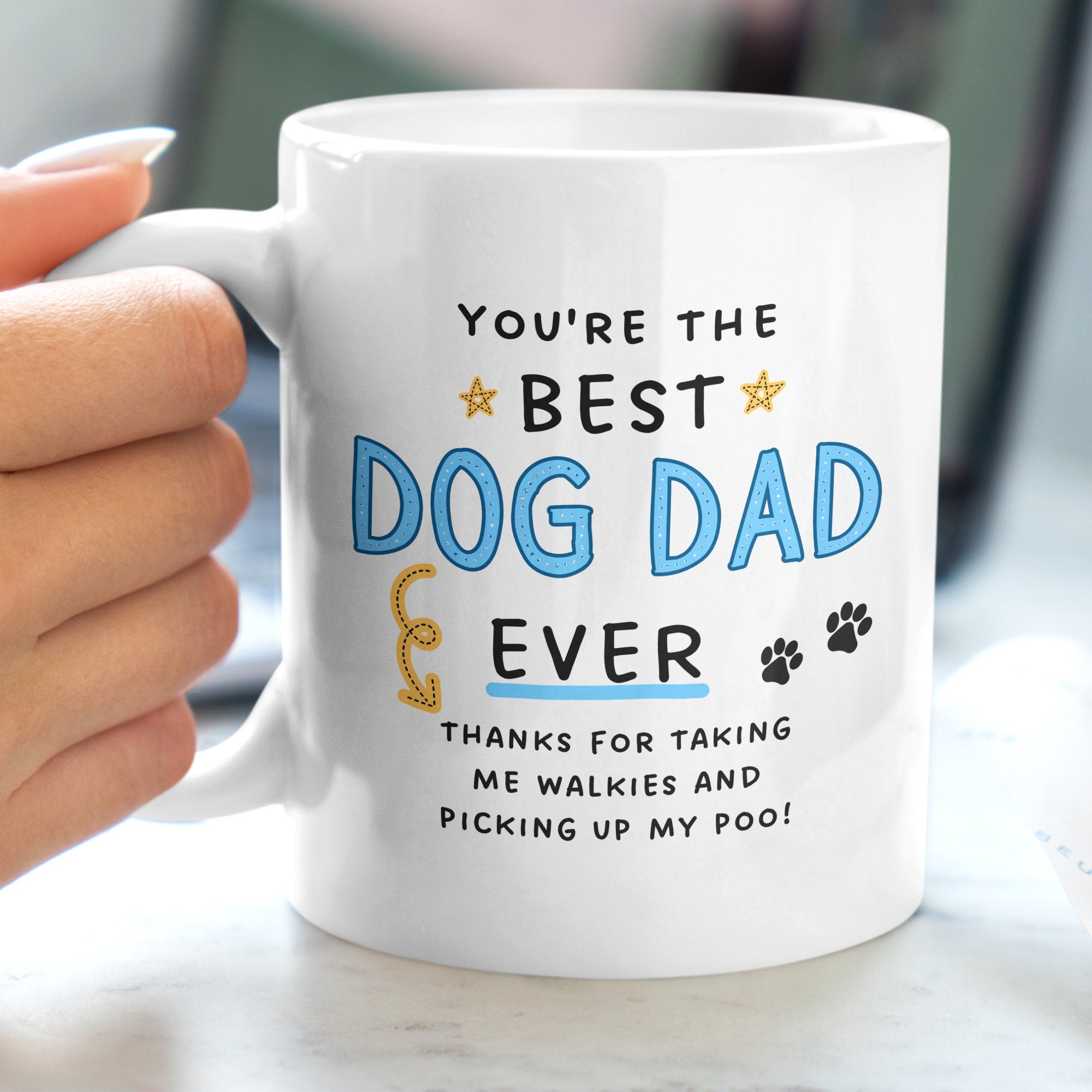 Dog Dad Fathers Day Gift - Best Dog Dad Ever Mug